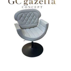 Kuaför Saç Kesim Koltuğu - Gri Tepsi ayak siyah gazella concept