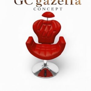 Makyaj Koltuğu - Kırmızı Tepsi ayak metal gazella concept