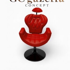 Makyaj Koltuğu - Kırmızı Tepsi ayak siyah gazella concept