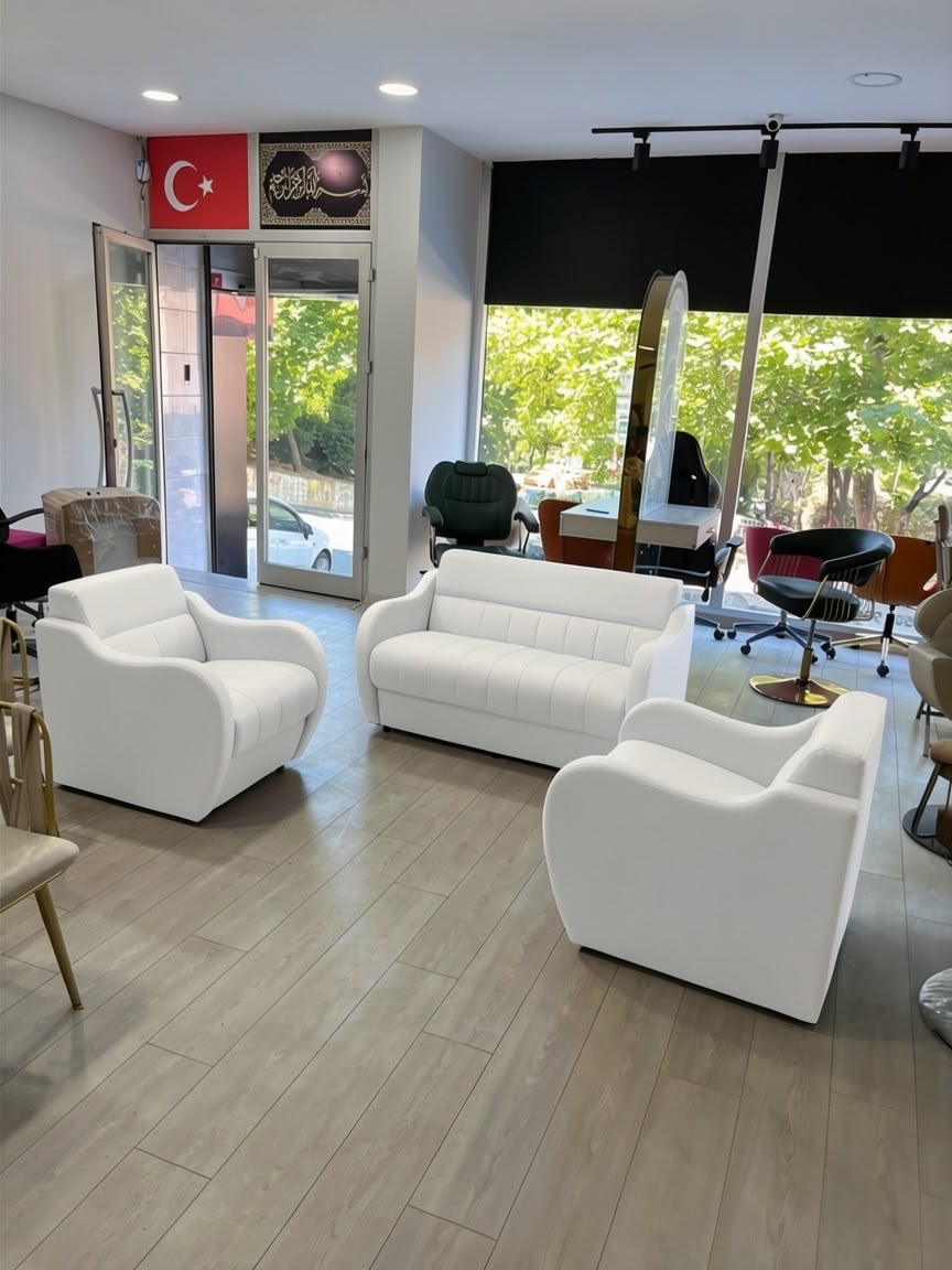 Oturma ve Bekleme Takımı Beyaz